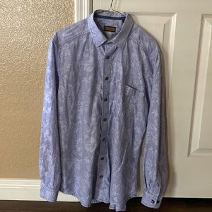 Men’s Vintage Lenor Romano Long Sleeve Button Up Dress Shirt Size Large